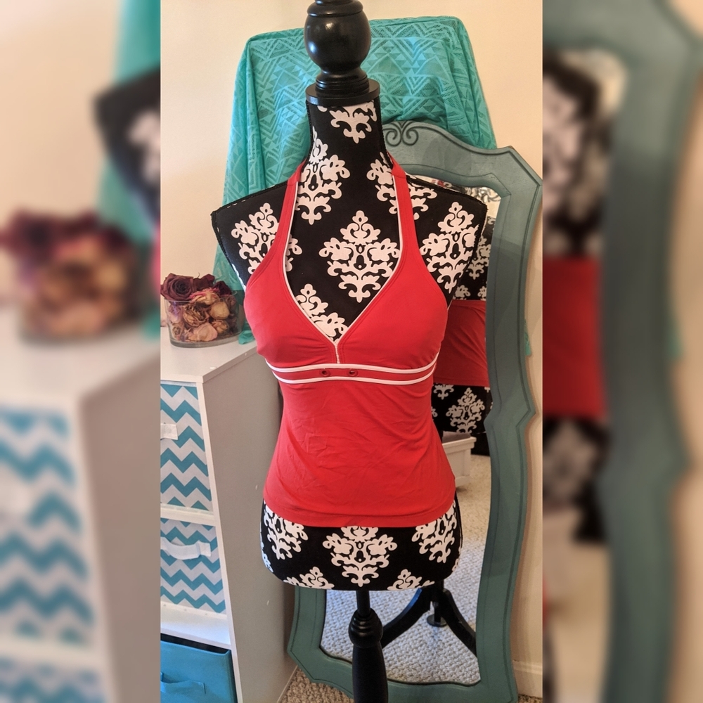 5/$25 Jag red tankini top.